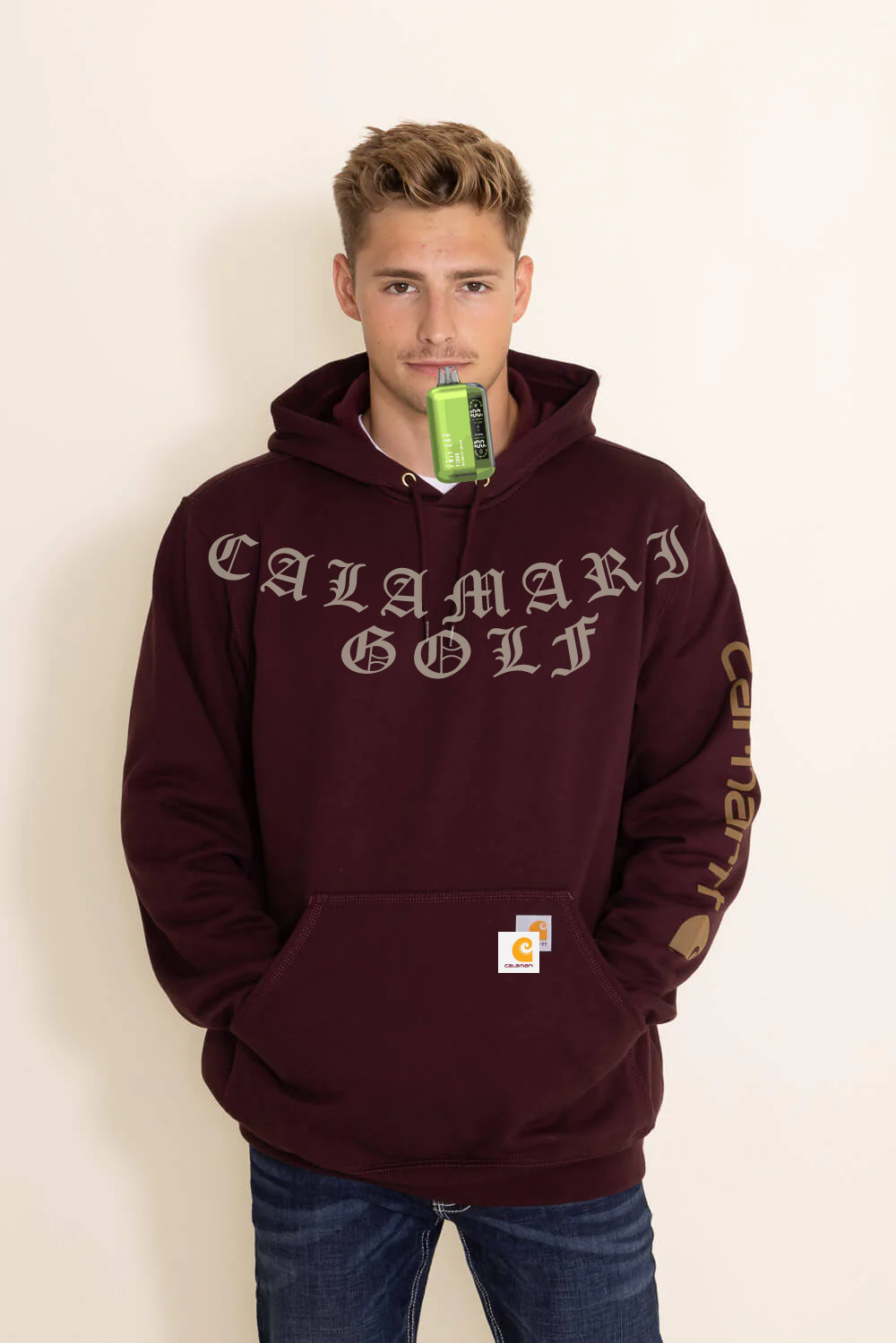 *PRE-ORDER Calamari Golf “MMA” MARHARTT Hoodie- Burgundy