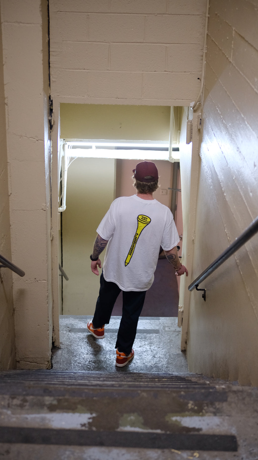 Calamari Golf “OG YELLOW SNAPPER” Puff Print Short Sleeve - Off White