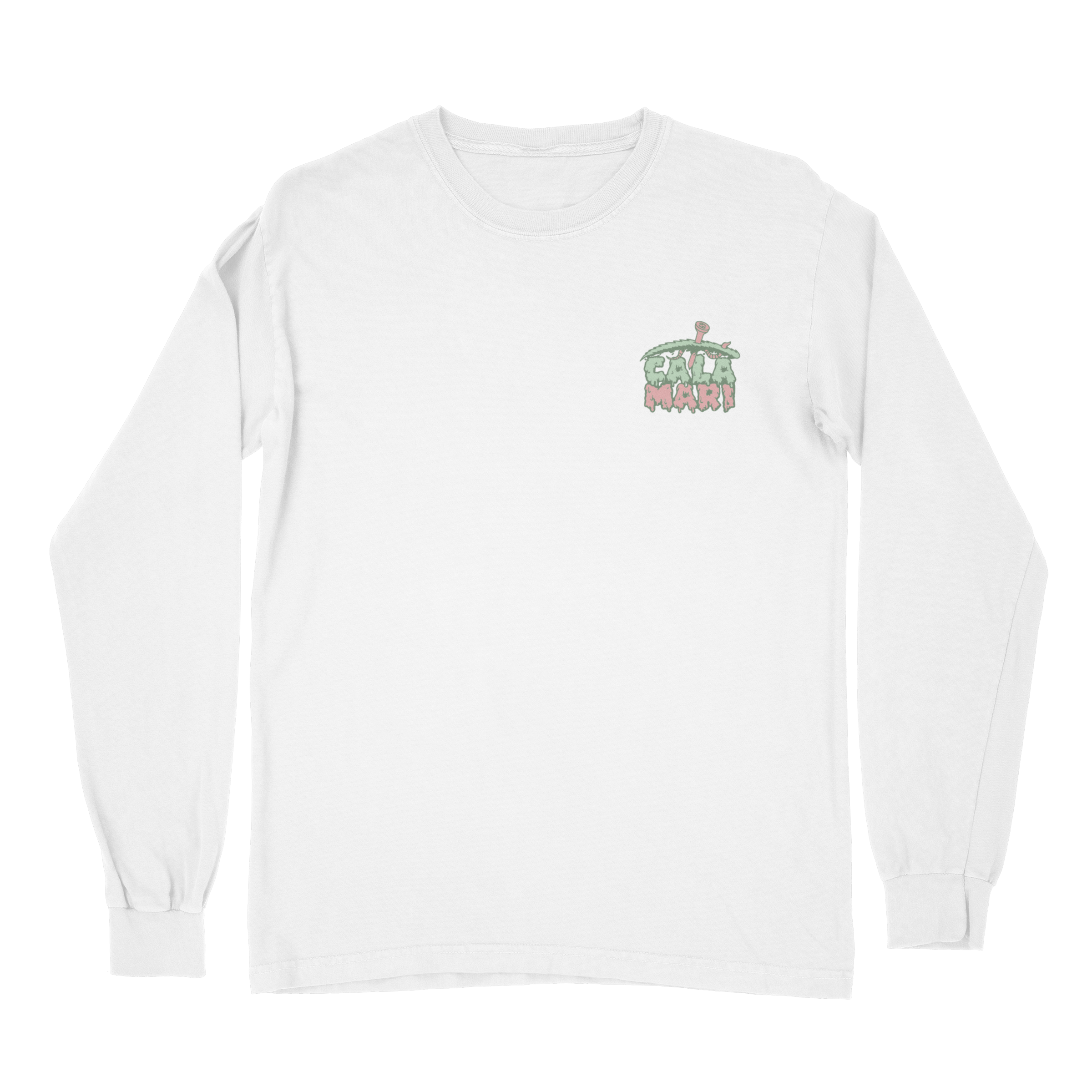 Calamari Golf “DIRTY TSHIRT” Long Sleeve - WHITE